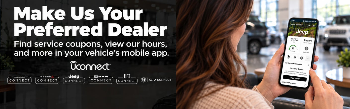 uconnect® make us your preferred dealer | Cummins Chrysler in Weatherford OK